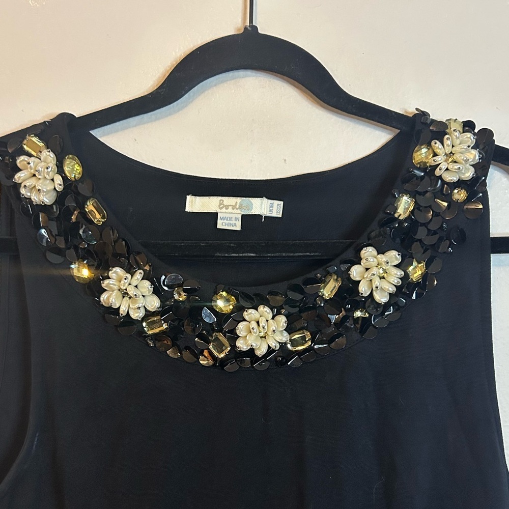 Boden Beaded Ponte Sheath Dress 12 Long - Picture 4 of 6